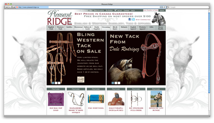 Pleasant Ridge Saddlery E-Commerce Website Design